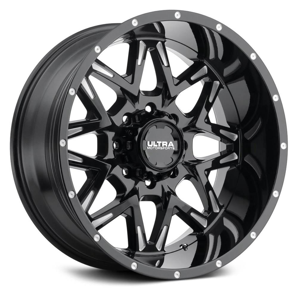 Ultra Motorsports Wheels 254U Carnivore. 20 inch Black Rims