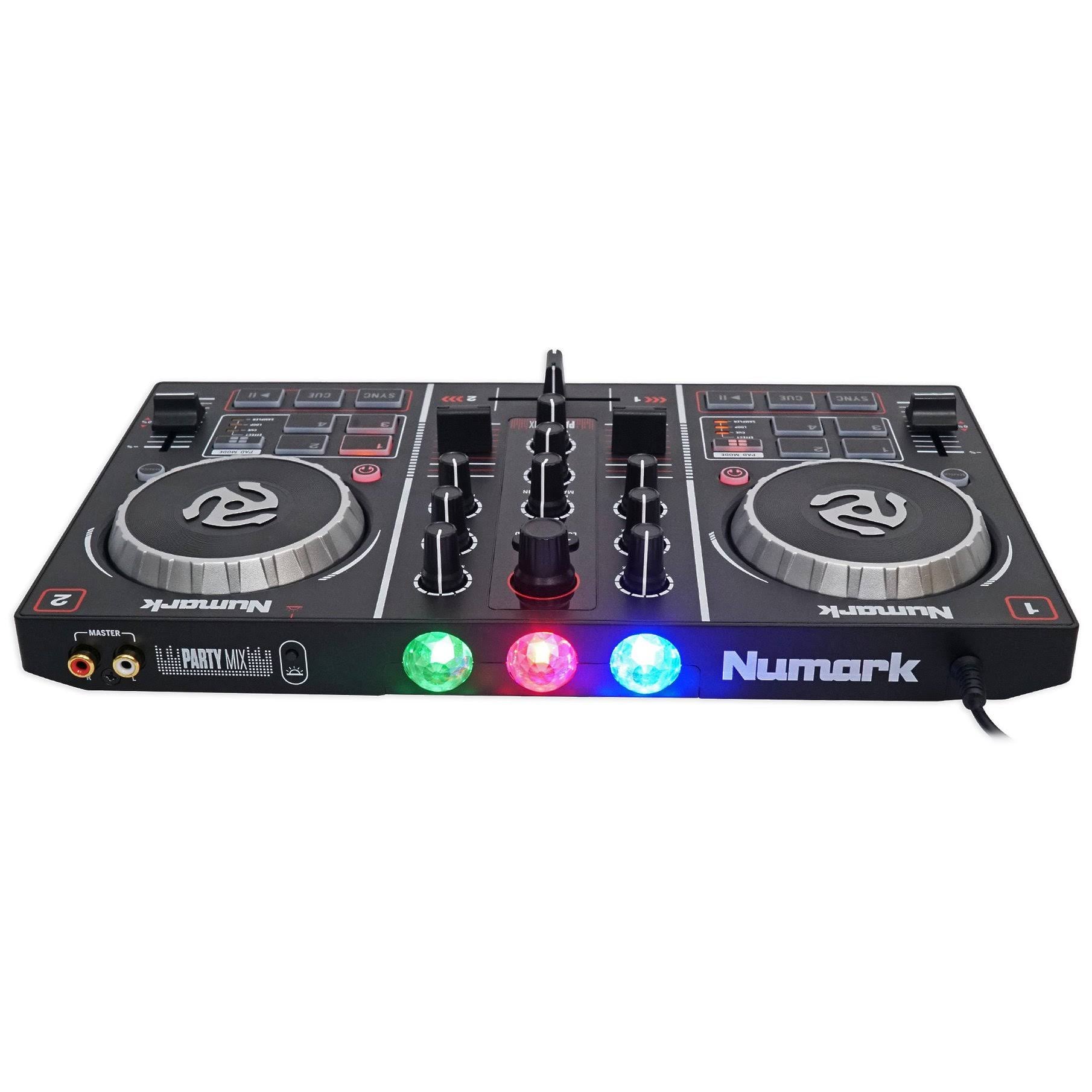 Numark Party Mix DJ Controller with Mic, Cables & Case C898770