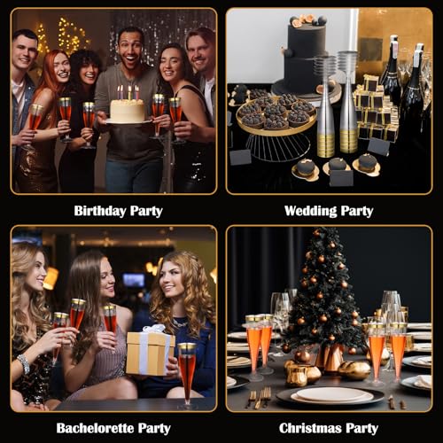 36 Pcs Plastic Champagne Flutes 4.5 oz Clear Toasting Glasses for Party V61372