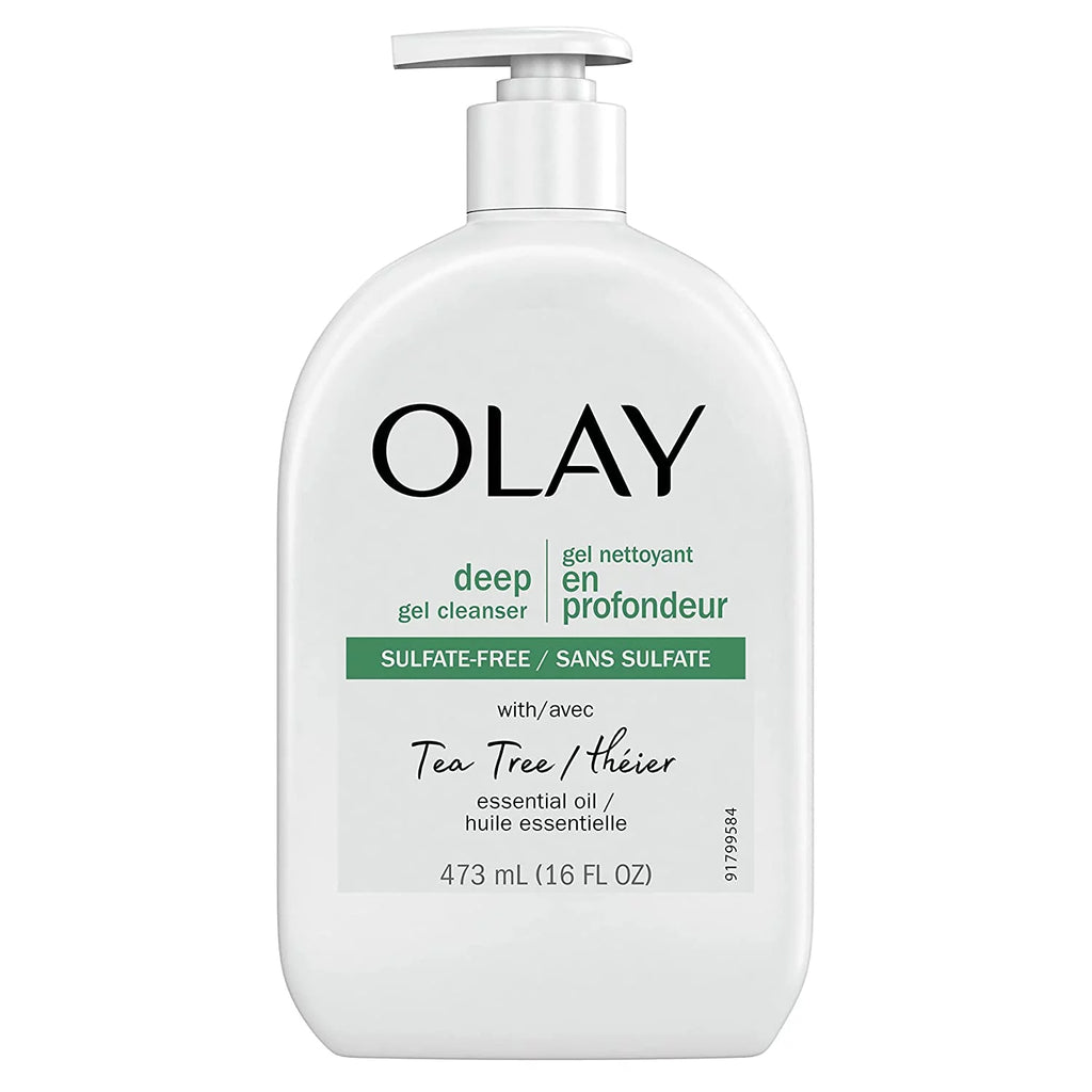 Olay Deep Gel Cleanser with Tea Tree Essential Oil, 16 Oz