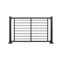 Trex Signature Rod Rail Kit - 36x22 Rail Height - 6 ft - Horizontal - Black Frame and Black Rod