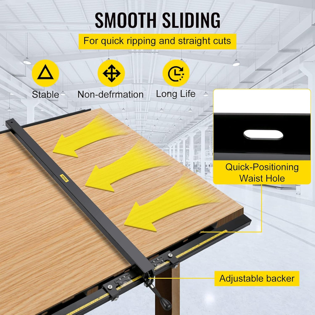 VEVOR Table Saw Fence System 37×57 with Front Guide Bar S640