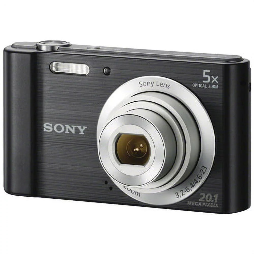 Sony Cyber-Shot DSC-W800 Digital Camera (Black) + 32GB Memory Card + Deluxe Bundle A2445