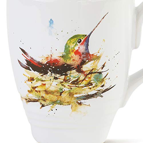 Dean Crouser Cardinal Watercolor Stoneware Mug 16 oz N1410