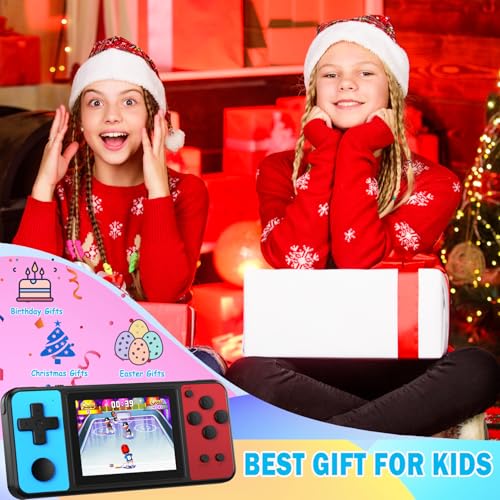 Beico 32 Bit Kids Handheld Games with 139 Preloaded Video Games, Blue-Red H196