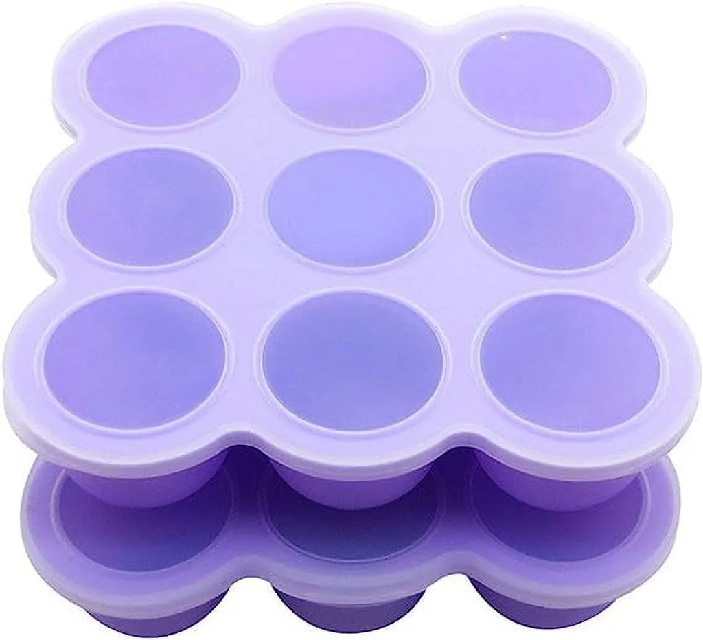 Zhuge Egg Poachers Silicone Egg Bites Molds for Instant Pot 8 qt, 9 Cups with Lids, Pack of 2 M5917