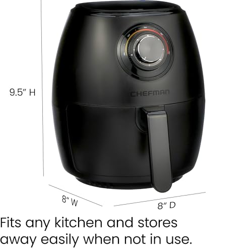 CHEFMAN Multifunctional Digital Air Fryer Rotisserie Dehydrator Convection Oven, 10L, Black H5903