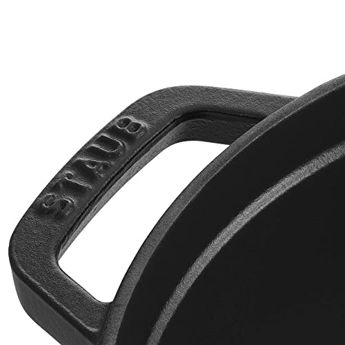 STAUB Cast Iron Dutch Oven 5.5-qt Round Cocotte, Black Matte P4487