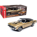 1969 Chevrolet Chevelle Yenko Hardtop Olympic Gold Metallic with Black Top and Black Stripes 1/18 Model Car by Autoworld