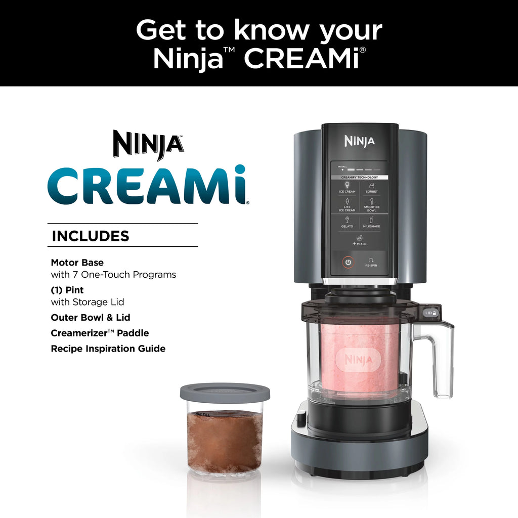 Ninja CREAMi Ice Cream Maker, 7 One-Touch Programs, Silver, NC290WMBF B86382