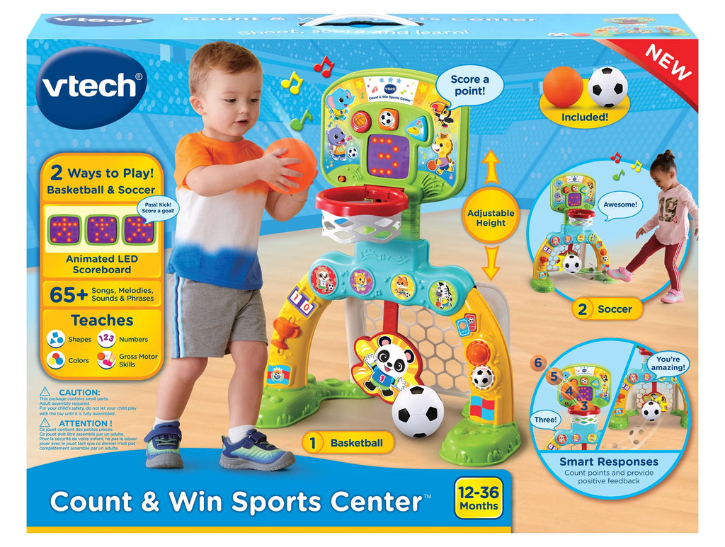 VTech Count & Win Sports Center Basketball and Soccer Toy for Toddlers X682