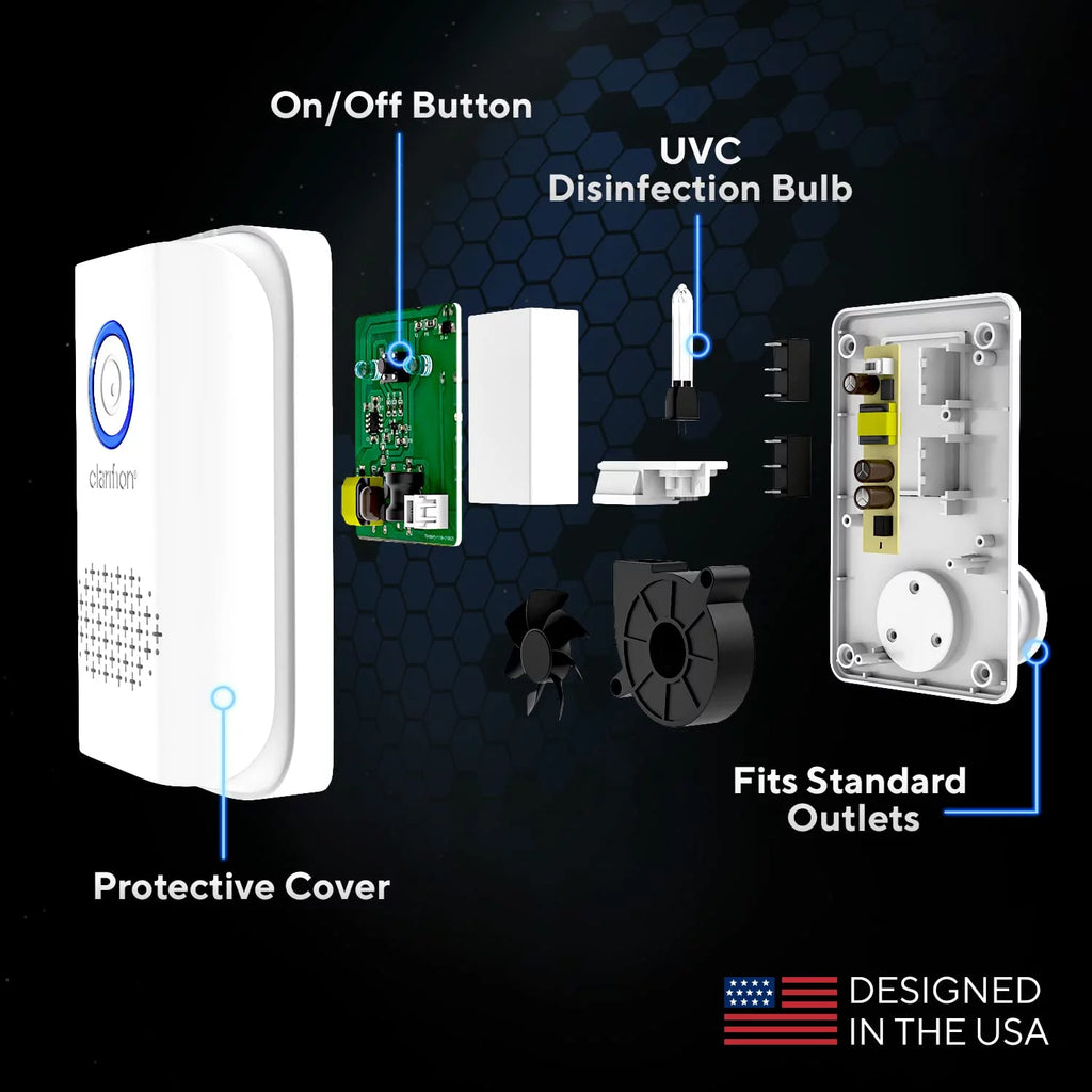 Clarifion ODRx Air Purifier for Home, Bedrooms, UVC Light, Quiet Z7270