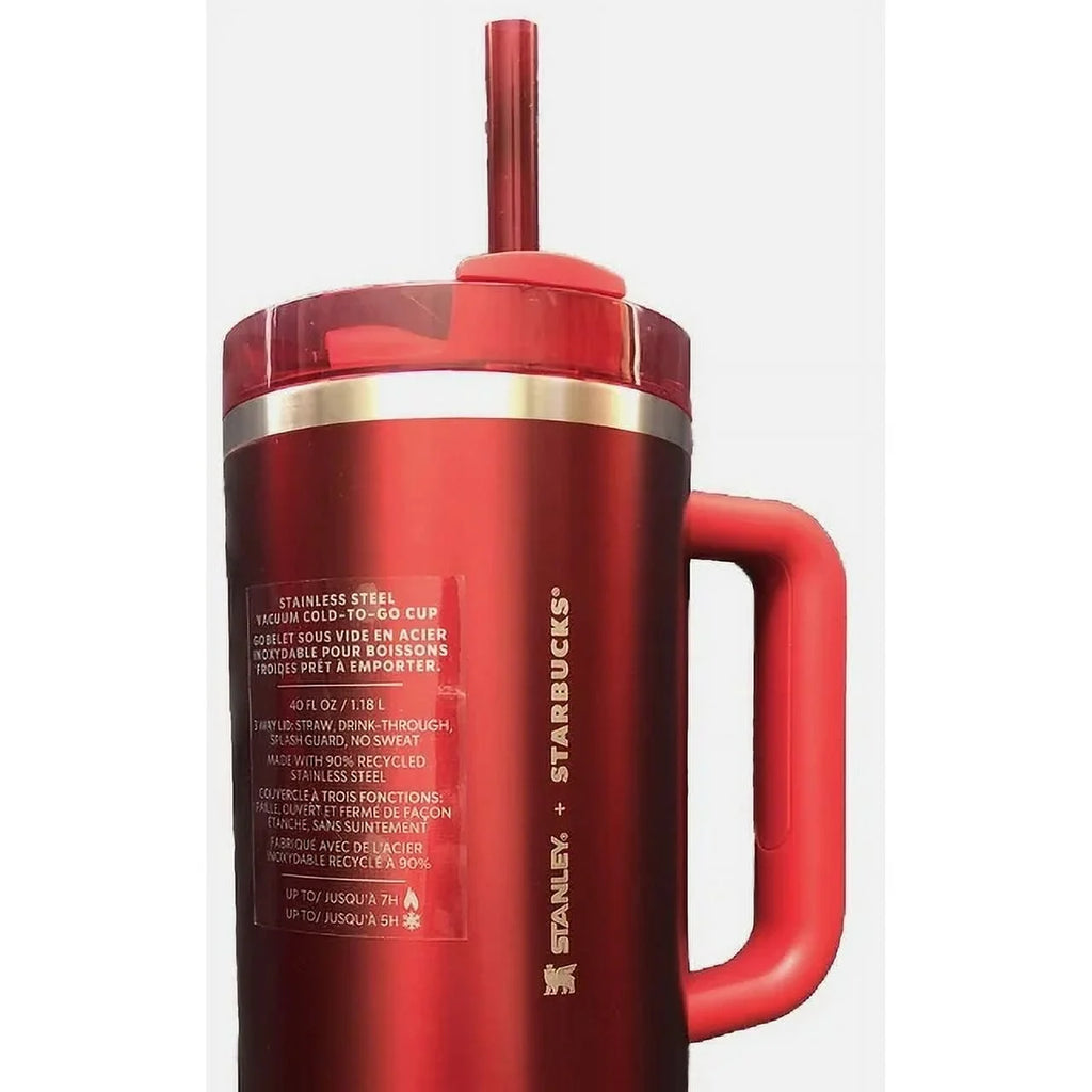 Starbucks + Stanley Holiday Red 40 oz Tumbler Mug I623
