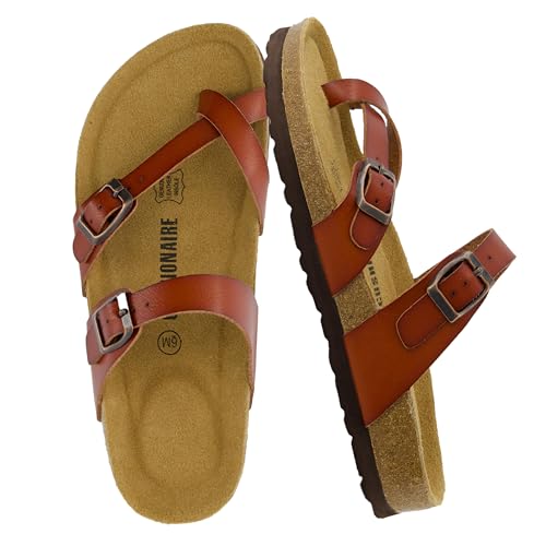 CUSHIONAIRE Women's Luna Cork Footbed Sandal I795