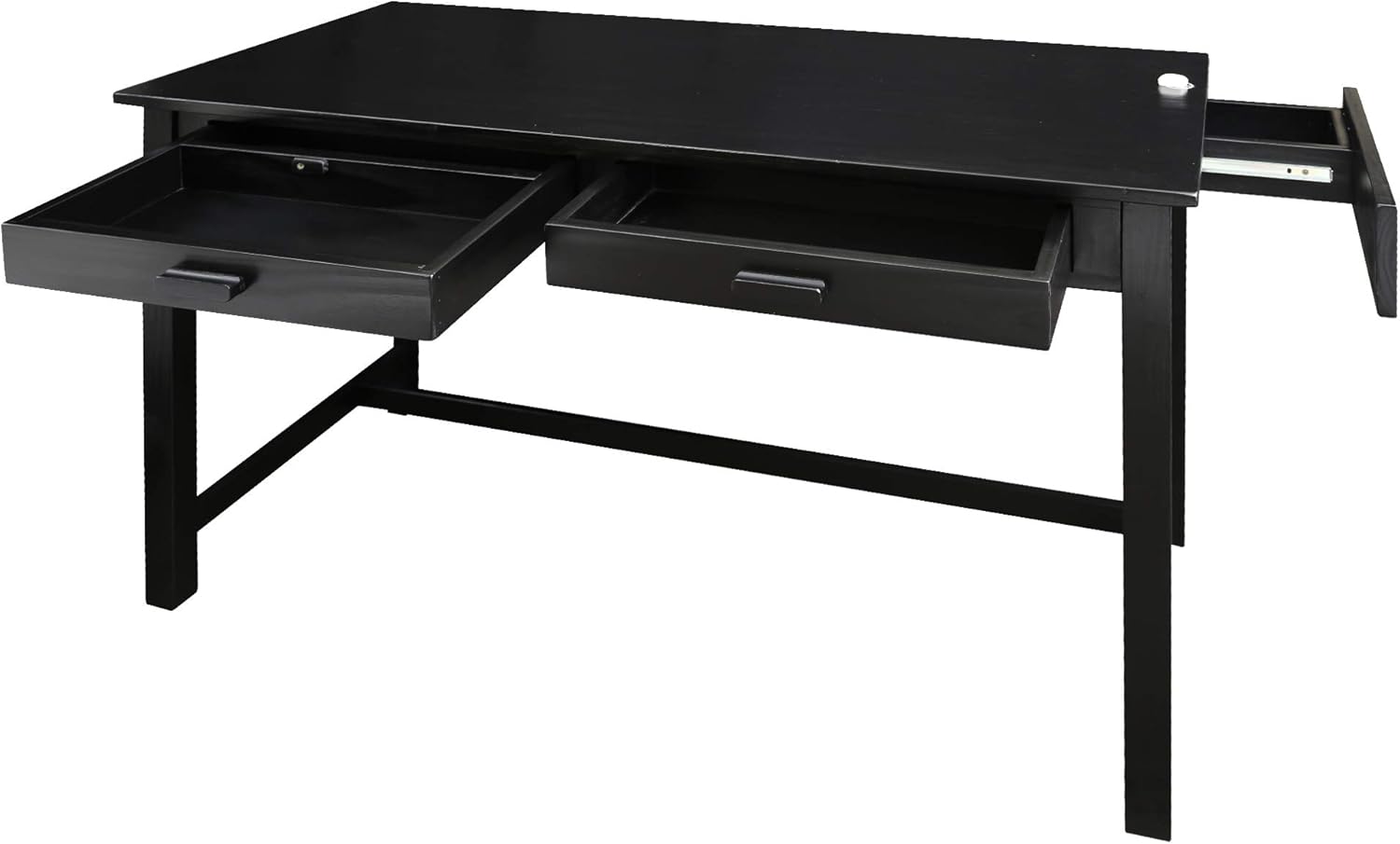 Casual Home Jefferson Work Desk Side Drawer, Black T1328