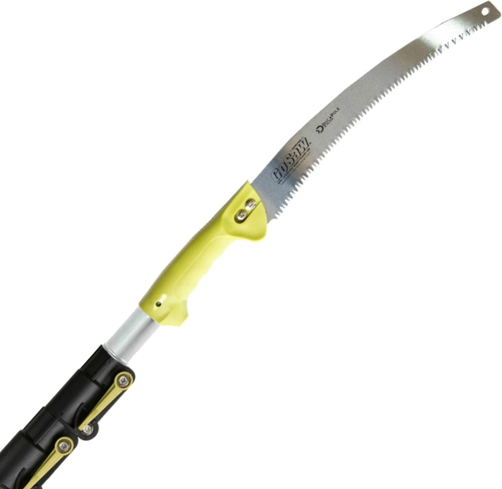 DocaPole 5-12 Foot Telescoping Extension Pole + GoSaw Attachment Pruning Pole Saw; Extendable Limb Saw and Trimmer For Tree Pruning on Branches Less than 2 Diameter; Includes Feather Duster Pack of 2