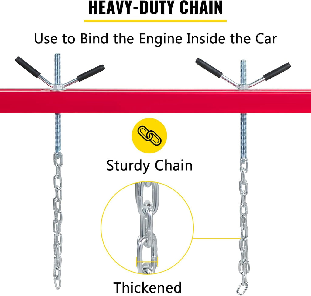 VEVOR Engine Support Bar 1100 Lbs Capacity Dual Hooks A5807