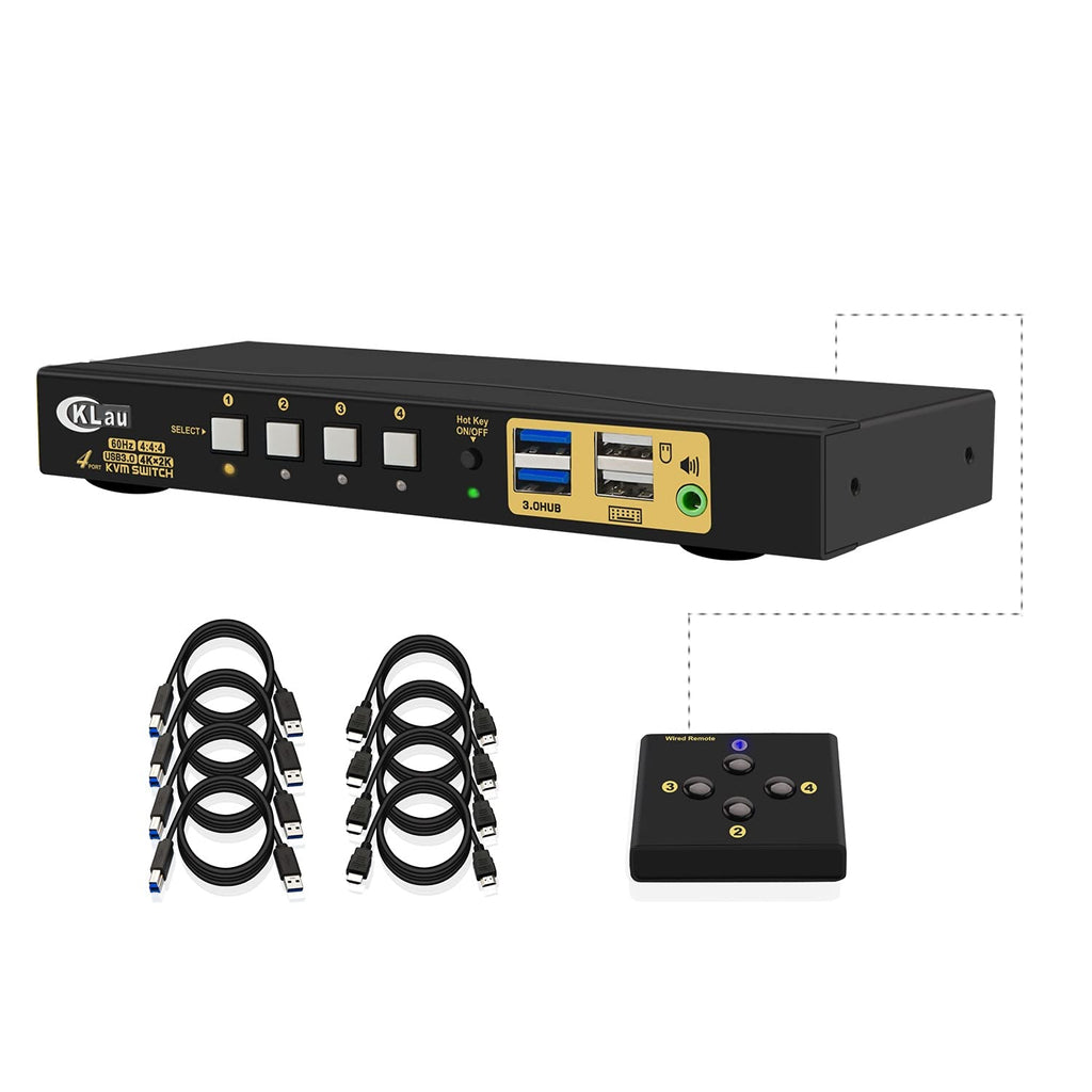 USB-C KVM Switch 4K@60Hz 2 in 1 Out with Audio and USB 2.0 Hub S5620