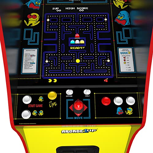Arcade1Up PAC-MAN Deluxe Arcade Machine with 14 Classic Games and 17-Inch Screen E588