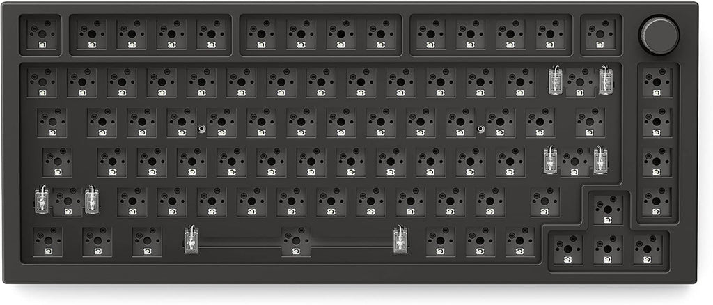 Glorious Modular Mechanical Keyboard Pro - GMMK Pro - ANSI/USA Layout - High Profile Gasket Mounted barebones Premium RGB 75% Keyboard (GMMK Pro (75%), White Ice)