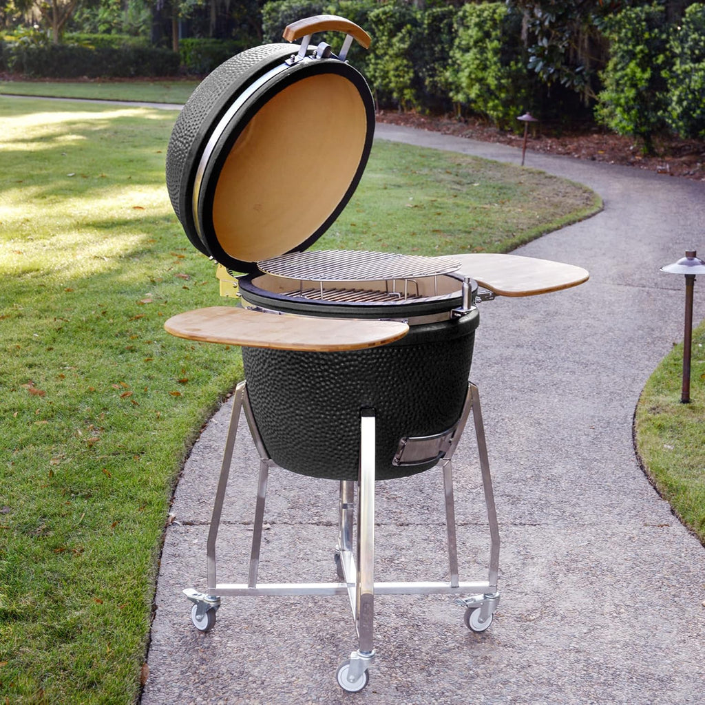 Lifesmart 15 Kamado 6-in-1 Grill with Stainless Steel Cart T234