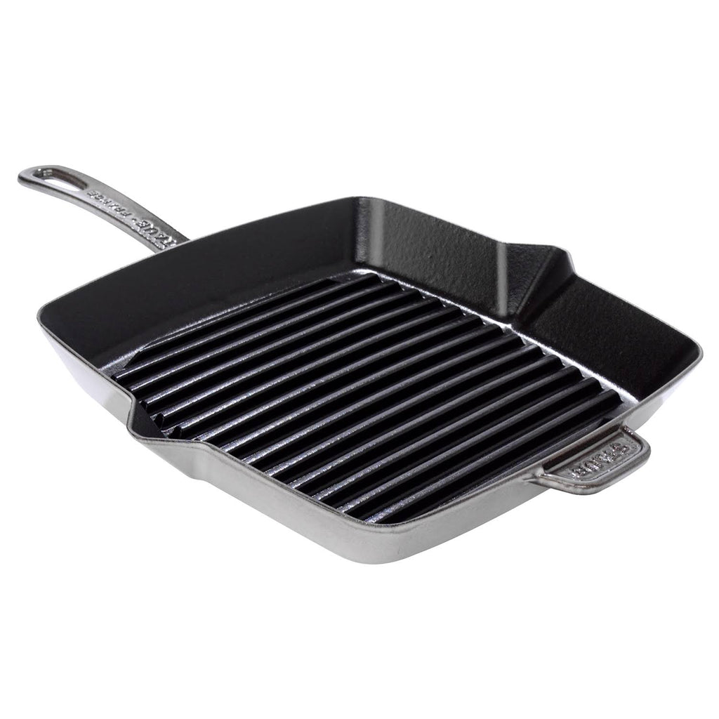 Staub Cast Iron Square Grill Pan, 10-in, Dark Blue Z741976