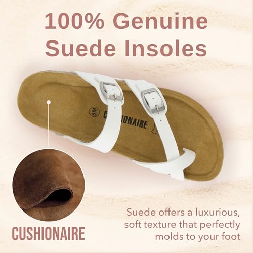 CUSHIONAIRE Women's Luna Cork Footbed Sandal I795