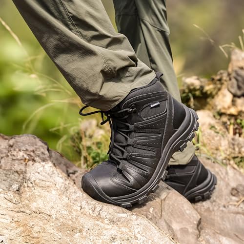 NORTIV 8 Men's Mid Hiking Boots Waterproof Outdoor Trekking Shoes C306805