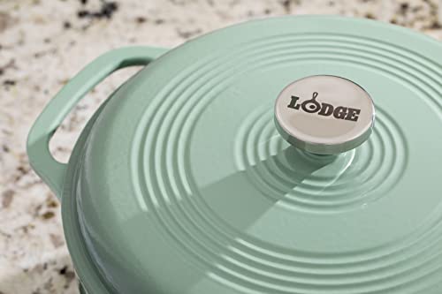 Lodge 6 Quart Enameled Cast Iron Dutch Oven with Lid, Indigo A835868