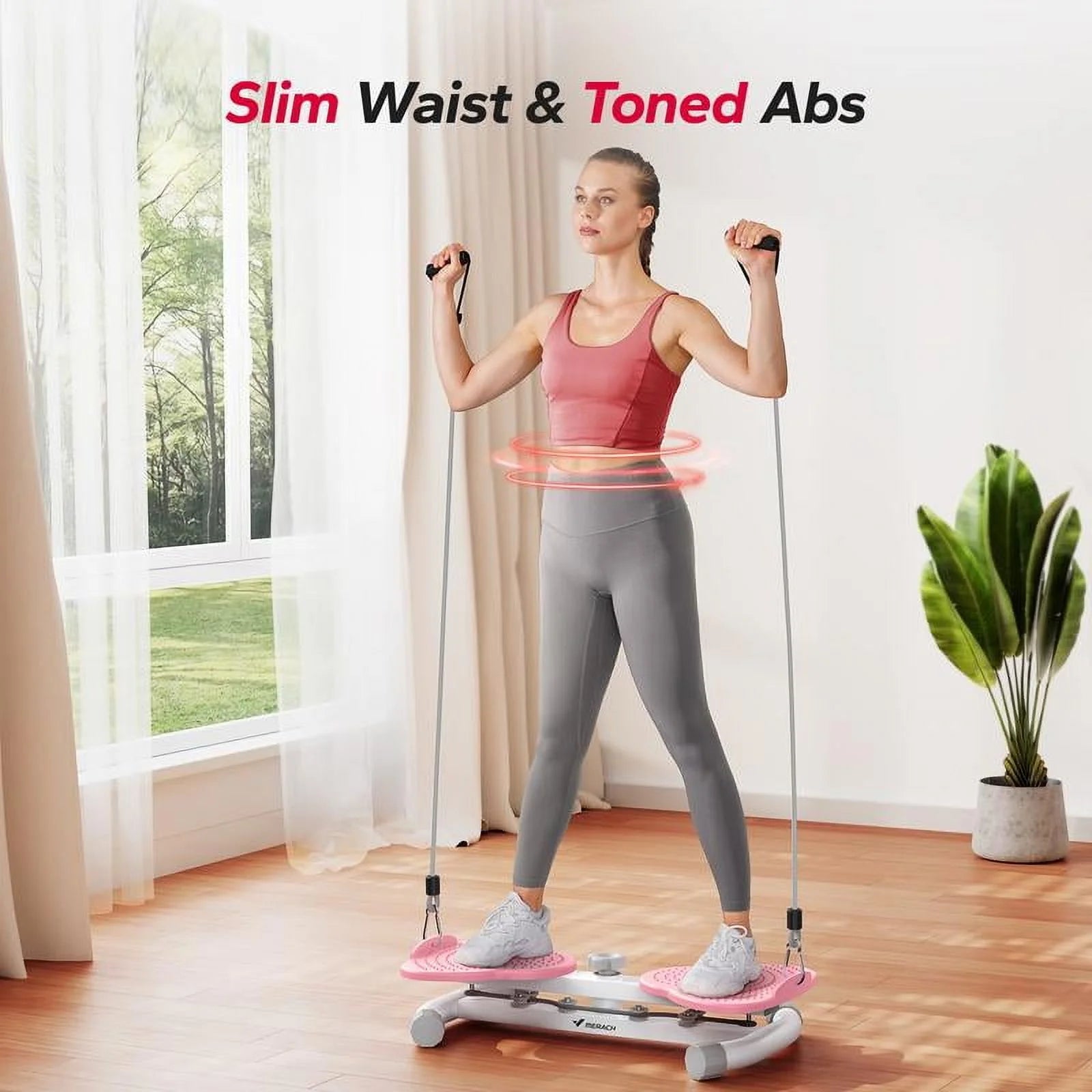MERACH Waist Twist Machine Exercise Equipment, 300 lbs Capacity J980