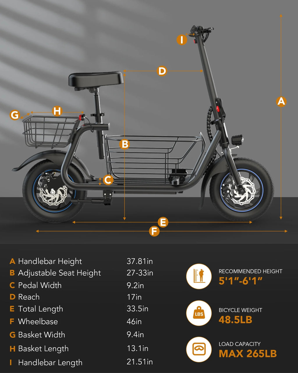 Kistp 550W Electric Scooter with Seat for Adult, 12 inch, 20 Miles Range W21588