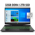 HP Pavilion 15 Gaming Laptop 15.6" FHD IPS Anti-glare Display 10th Gen Intel Quad-Core i5-10300H 32GB DDR4 2TB SSD GeForce GTX 1650 4GB Backlit Keyboard B&O Audio HDMI USB-C WiFi Webcam Win10 Black