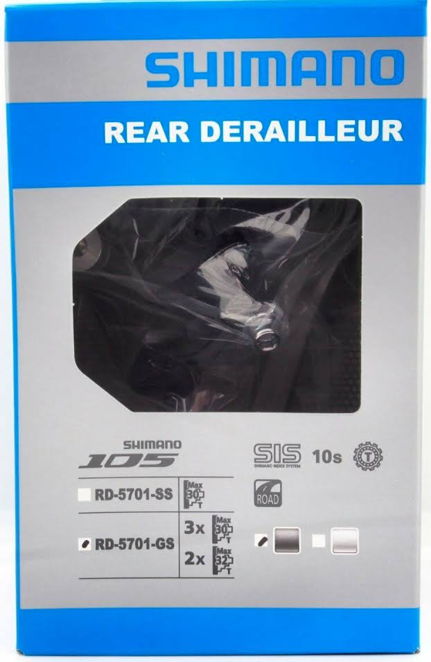 Shimano 105 RD-5701 Rear Derailleur 10 Speed GS Medium Cage Black U176598