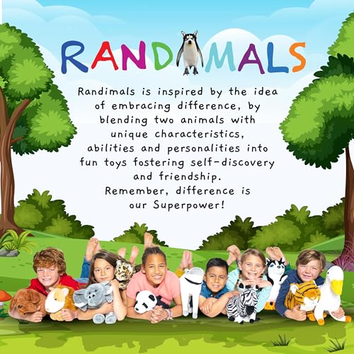 Randimals Plush Toy Stuffed Animal Mix - Horse & Shark Hybrid W18978