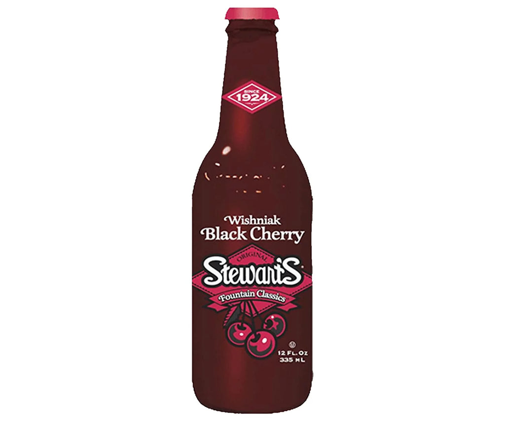 Stewart's Wishniak Black Cherry Soda, 12 fl oz, 12 Glass Bottles F1239