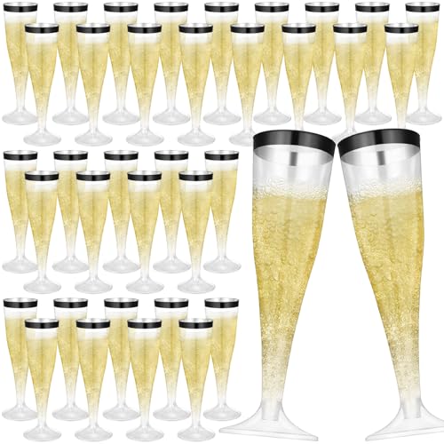 36 Pcs Plastic Champagne Flutes 4.5 oz Clear Toasting Glasses for Party V61372
