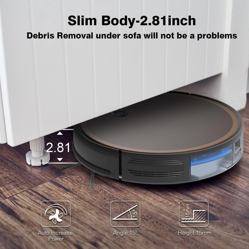 Robot Vacuum Cleaner 2000Pa Suction, 110 Min Runtime, Self-Charging B1979