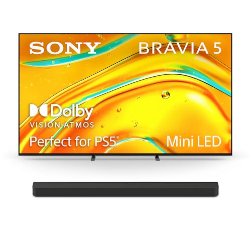 Sony BRAVIA 5 65 Inch Mini LED 4K Smart Google TV with XR Processor, 2025 Model V700322