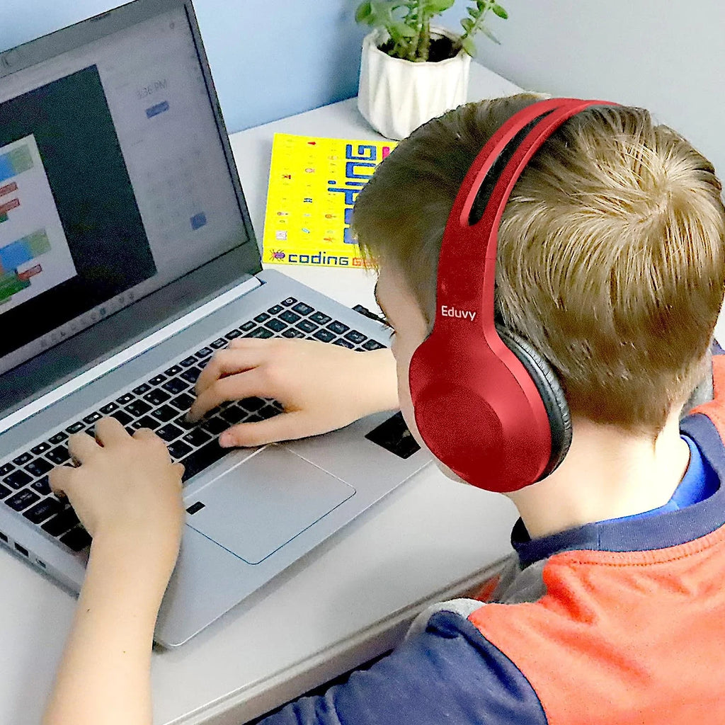 Eduvy Bulk Headphones for Classroom with Microphone, Pack of 24, Mixed Color W392