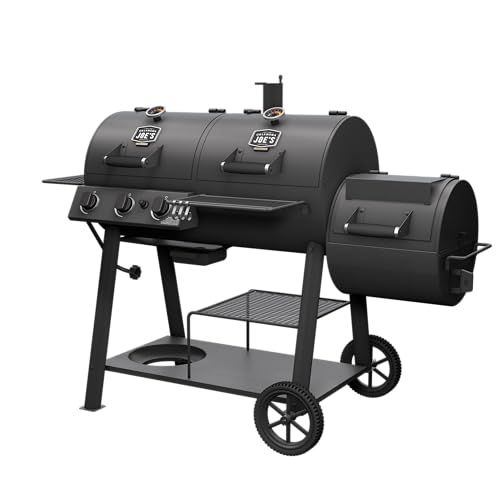 Oklahoma Joe's Canyon Combo Charcoal and Gas Smoker & Grill, Black F6323
