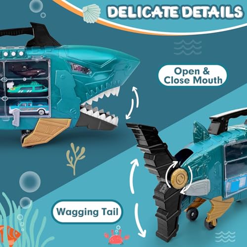 Shark Toys with LED, Music Ocean Animals Truck Set for Kids 3+ G5810