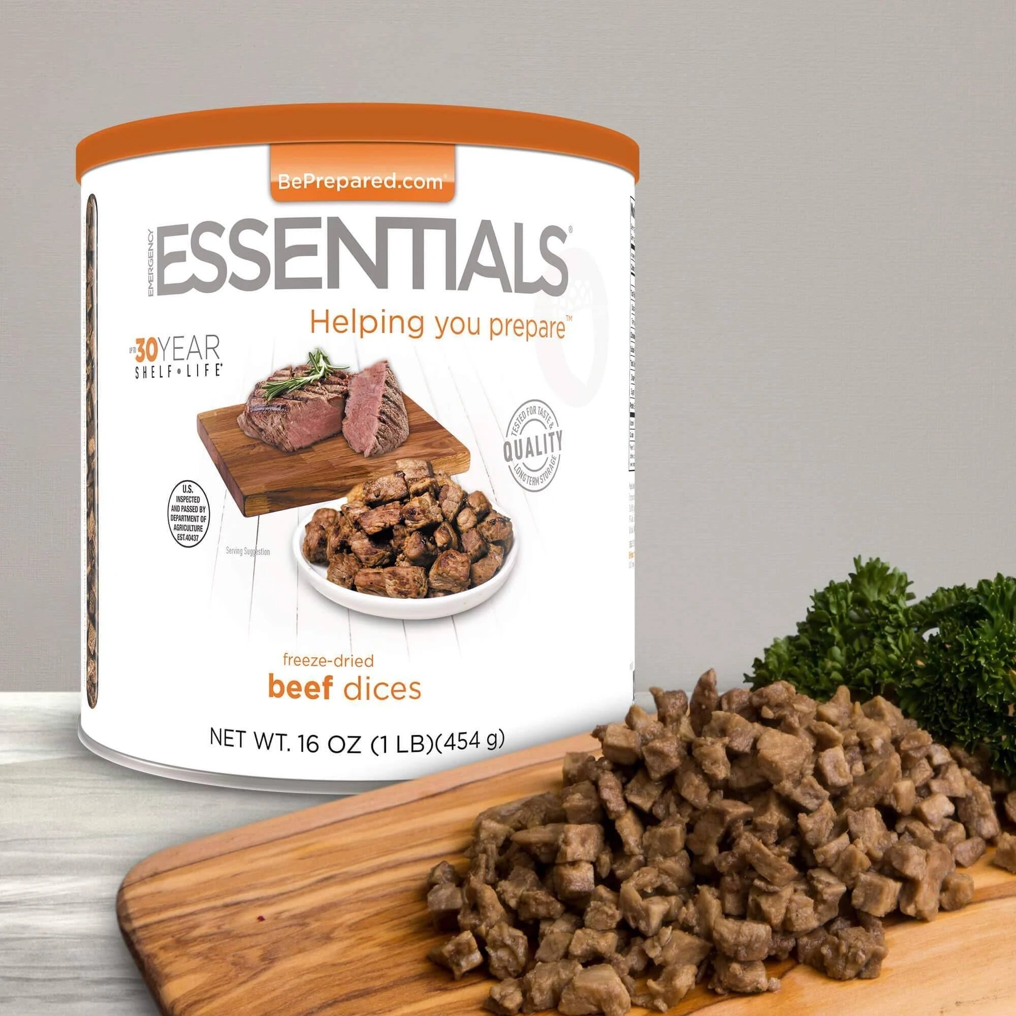 Emergency Essentials Freeze-Dried Beef Dices (Cooked) Large Can