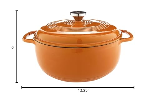 Lodge 6 Quart Enameled Cast Iron Dutch Oven with Lid, Indigo A835868