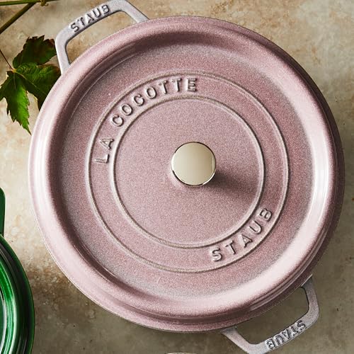 STAUB Cast Iron Dutch Oven 5.5-qt Round Cocotte, Black Matte P4487