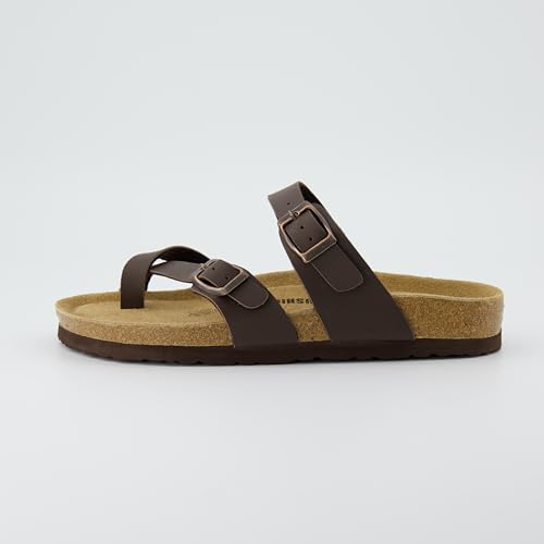 CUSHIONAIRE Women's Luna Cork Footbed Sandal I795