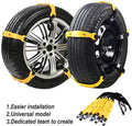 Jeremywell Snow Chains Anti-Skid Anti Slip Emergency Snow Tire Chains - Portable Emergency Traction Snow Mud Chains Universal Adjustable 10pcs Car Security Chains for SUV and Cars (Yellow-10pcs) Pack of 2