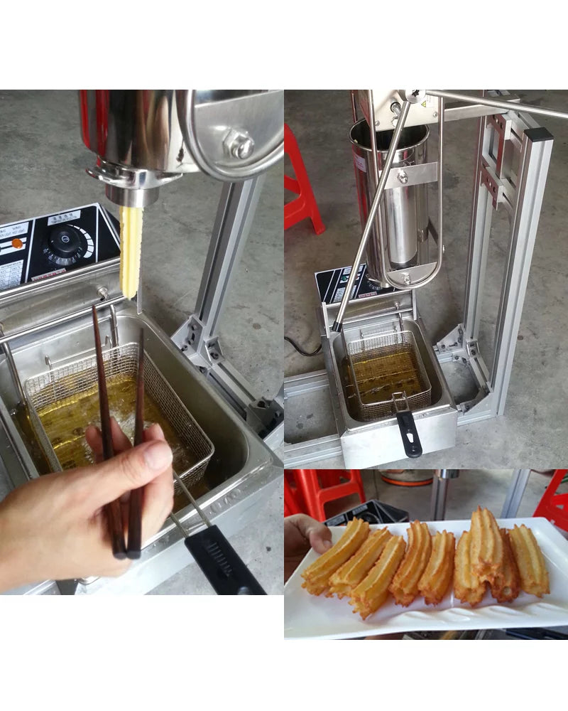 INTSUPERMAI Spanish Churros Maker with Electric Deep Fryer 12L A390051