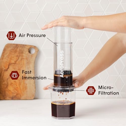 AeroPress Original XL Coffee Press – 3-in-1 Portable Coffee Maker for Camping & Travel Y52044
