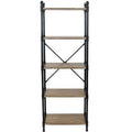 Charlcombe 40x22 H x 24x22 W Steel Etagere Bookcase Trent Austin Design Color: Brown, Size: (5 Shelves) 71” H x 24” W x 12” D