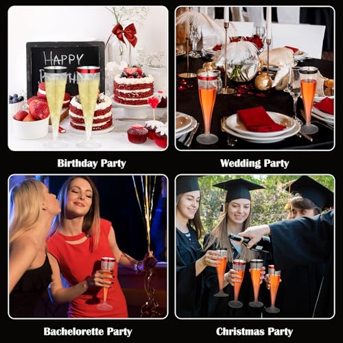 36 Pcs Plastic Champagne Flutes 4.5 oz Clear Toasting Glasses for Party V61372